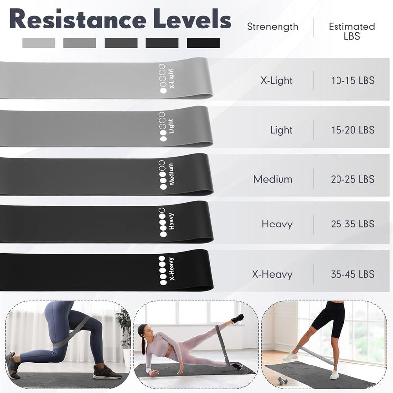 Simgoing 14 Pcs Yoga Kits for Home Workouts Pilates Equipment Set for Women Beginners Include Hot Yoga Towel Blocks Strap, Knee Pad, Resistance Loop Exercise Band, Massage Lacrosse Ball, Pilates Ball - Image 5